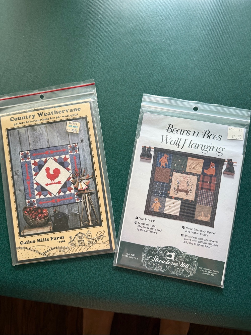 Country Weathervane Quilt Pattern Kit - and bears n bees wall hanging (2) NWT